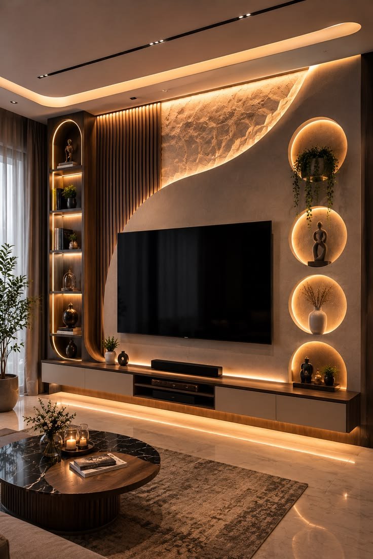 Luxury TV Unit Interior